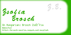 zsofia brosch business card